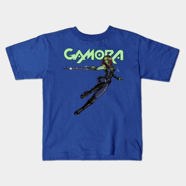 Gamora Kids T-Shirt by MauryAraya316